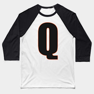 Bold in Black: Q's Defining edge Baseball T-Shirt